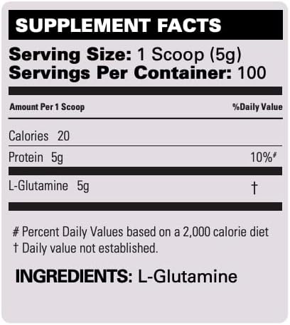 EHP Labs Glutamine 500g Unflavoured 100 Servings - Sports Supplements at MySupplementShop by Ehp Labs