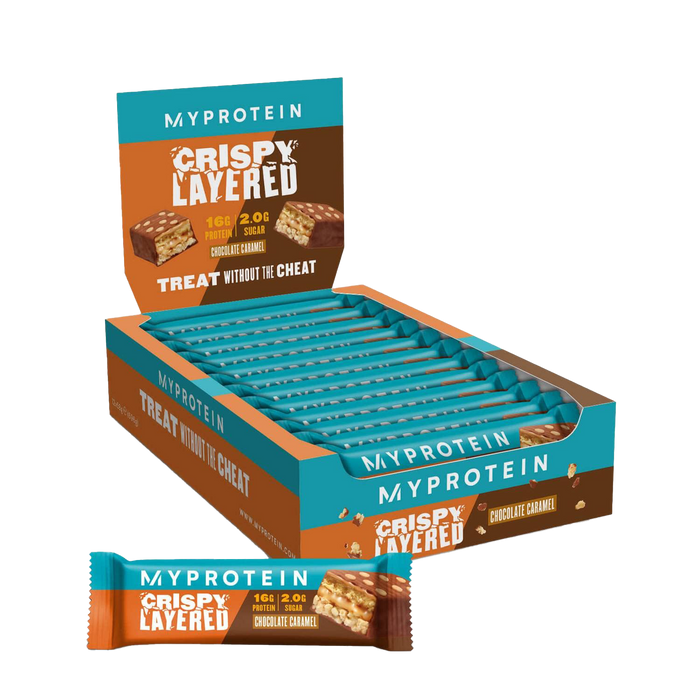 MyProtein Crispy Layered Protein Bar 12x58g Schokoladen-Karamell