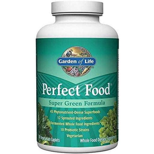 Garden of Life Perfect Food Super Green Formula - 300 vegetarian caplets | High-Quality Vitamins, Minerals & Supplements | MySupplementShop.co.uk