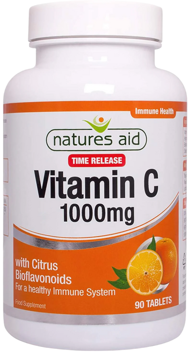 Natures Aid Vitamin C Time Release Citrus Tablets 1000mg 90 Capsules