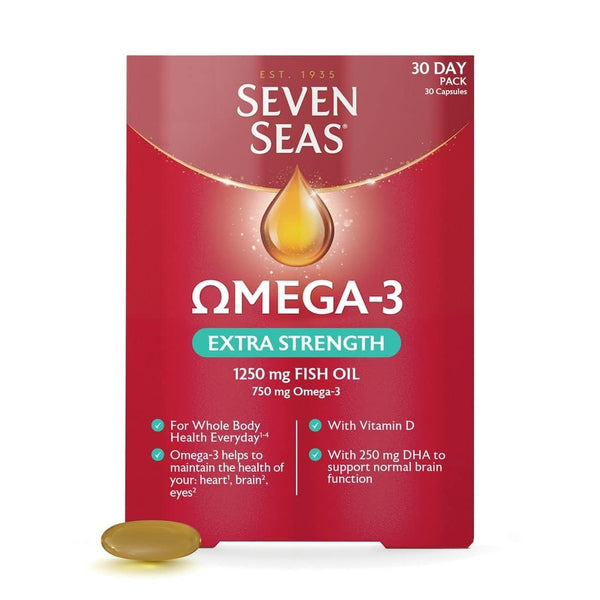 Seven Seas Omega-3 Extra Strength With Vitamin D 30 Capsules - Joint Care at MySupplementShop by Seven Seas