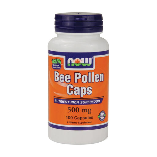 NOW Foods Bee Pollen, 500mg - 100 caps | High-Quality Baseball Caps | MySupplementShop.co.uk
