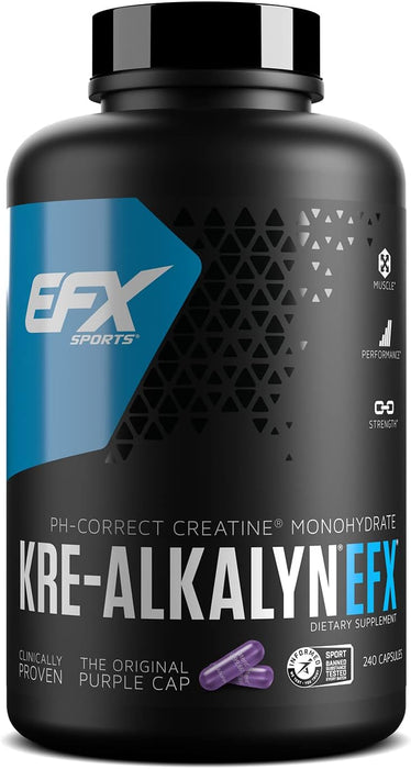 EFX Sports Kre-Alkalyn 240 Capsules - Creatine Supplements at MySupplementShop by EFX Sports