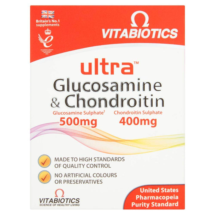 Vitabiotics Ultra Glucosamine 500mg & Chondroitin 400mg 60 Tablets - Joint Care at MySupplementShop by Vitabiotics