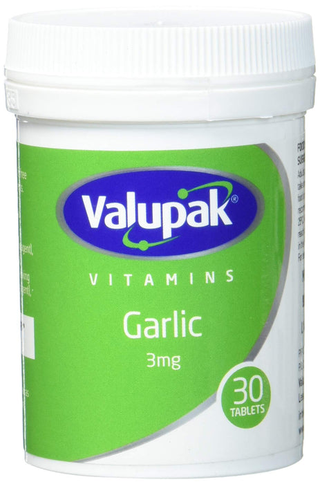 Valupak Garlic 30 Tablets - Heart Health at MySupplementShop by Valupak