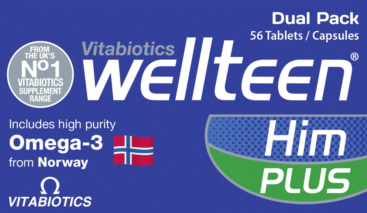 Vitabiotics Wellteen Him Plus 56 Tablets - Men at MySupplementShop by Vitabiotics