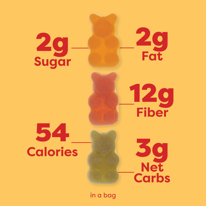 Kiss My Keto Gummy Bears Keto Gummies, Fruity - 12 x 23g - Fruit & Chewy at MySupplementShop by Kiss My Keto