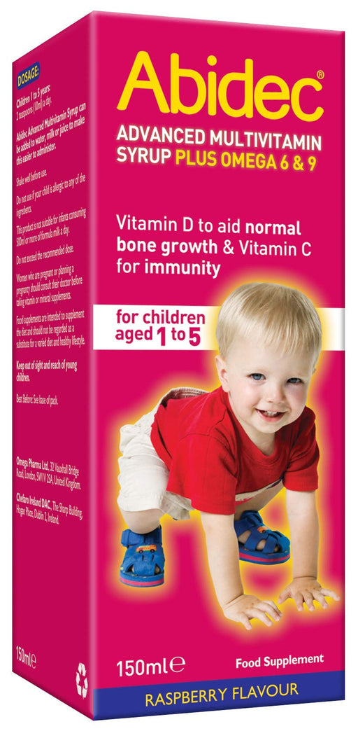 Abidec Advanced Multi-Vitamin Syrup Plus Omega 6 & 9 - 150ml - Children at MySupplementShop by Abidec