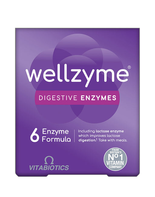 Vitabiotics Wellzyme Digestive Enzymes 60 Capsules - Immune Support at MySupplementShop by Vitabiotics