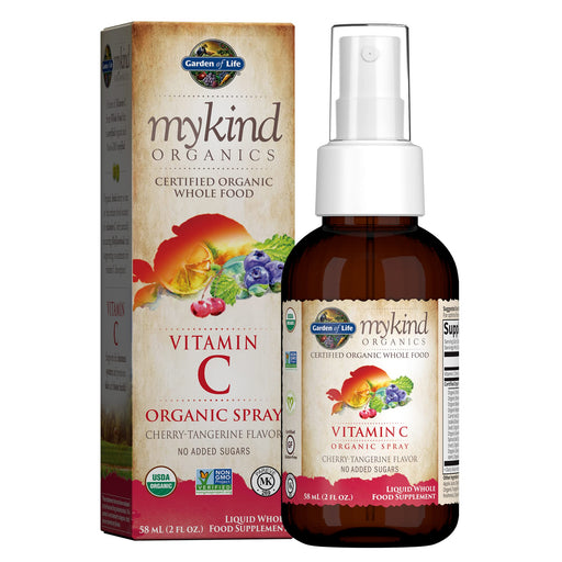 Garden of Life Mykind Organics Vitamin C Organic Spray, Cherry-Tangerine - 58 ml. | High-Quality Vitamins & Minerals | MySupplementShop.co.uk