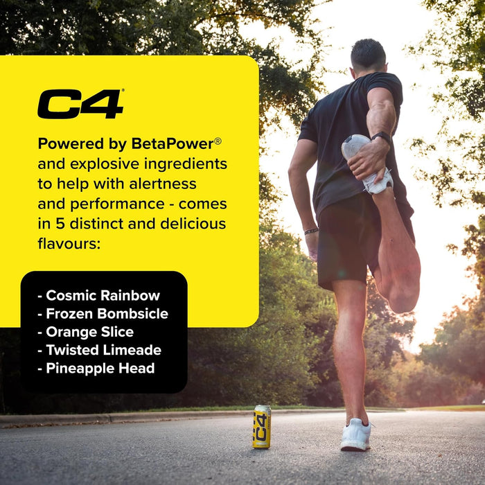 C4 Energy Drink 12x500ml (Orangenscheibe)