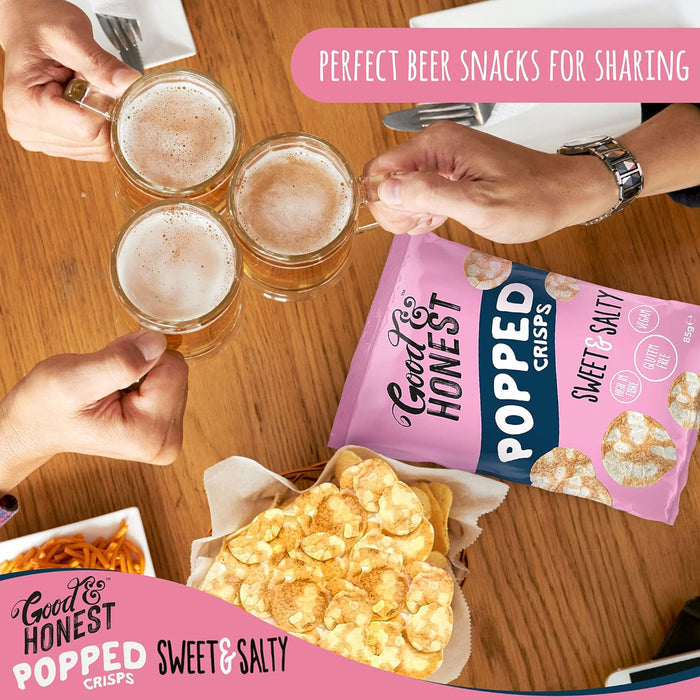 Good & Honest Popped Crisps - The Guilt-Free Snack You’ll Love 8 x 85g