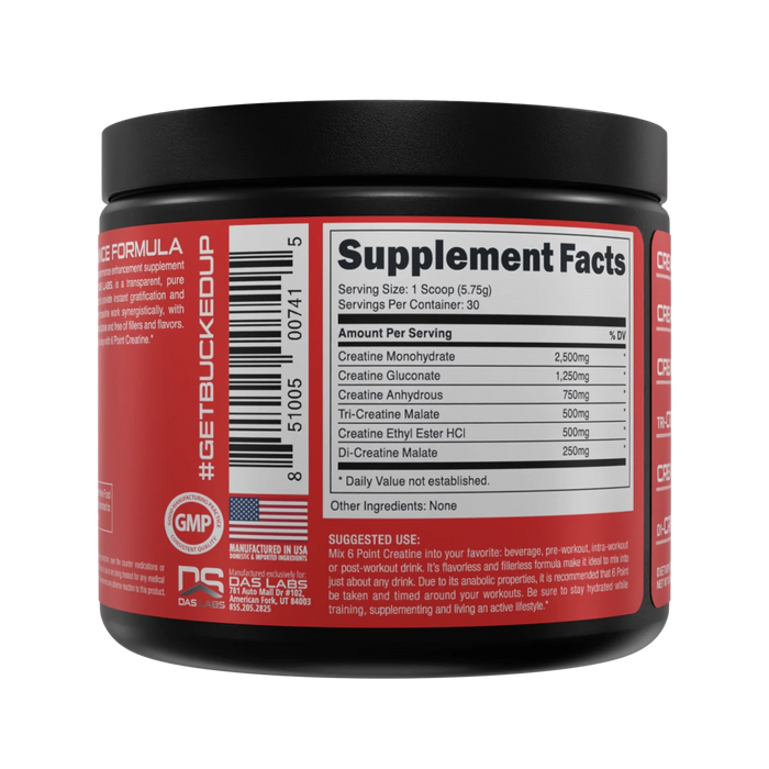 Bucked Up Bucked Up 6 Point Creatine 175.5g Unflavored - Creatine Powder at MySupplementShop by Bucked Up