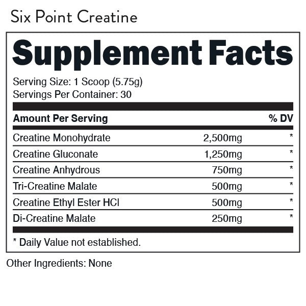 Bucked Up Bucked Up 6 Point Creatine 175.5g Unflavored - Creatine Powder at MySupplementShop by Bucked Up