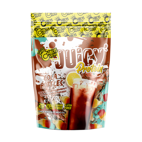 Chaos Crew Juicy Protein 600g Cola Bottles - Sports Supplements at MySupplementShop by Chaos Crew