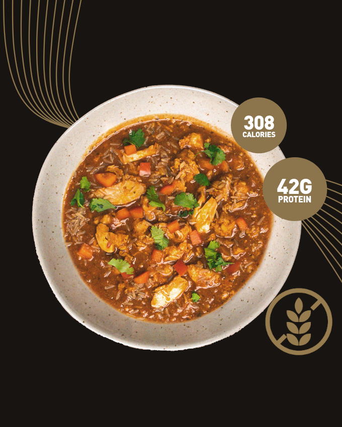 Performance Meals Protein-Mahlzeitbeutel 350 g Chicken Tikka Masala &amp; brauner Reis