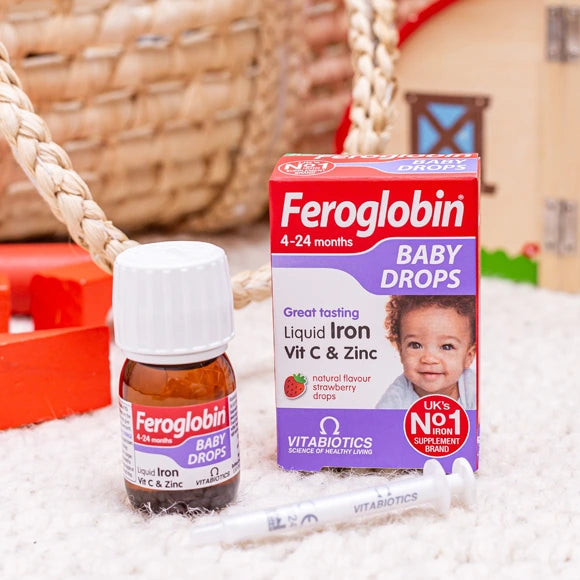 Vitabiotics Feroglobin Natural Flavour Strawberry 4-24 Months Baby Drops - 30ml - Children at MySupplementShop by Vitabiotics