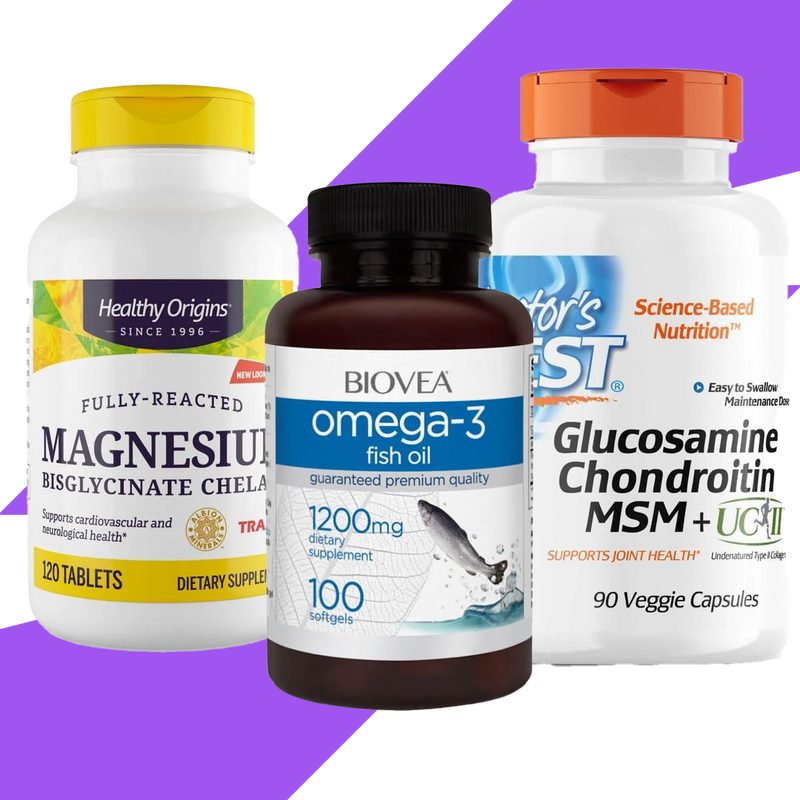 Ultimate Joint Support Bundle: Omega 3, Glucosamine, Chondroitin, MSM + UC-II, and Magnesium Bisglycinate