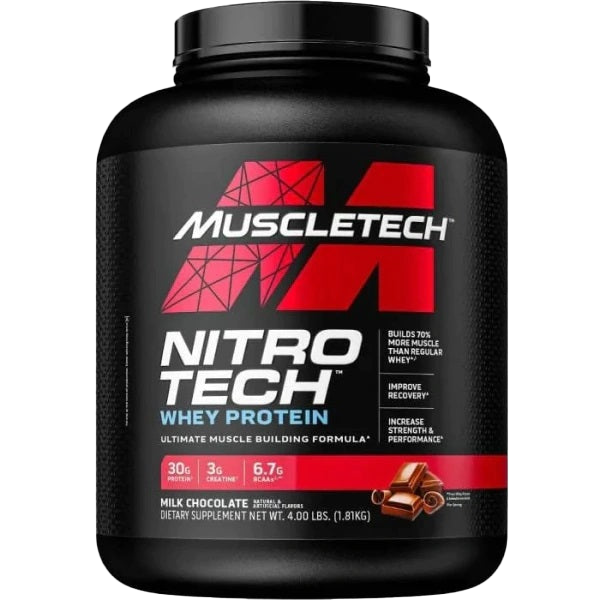 MuscleTech Nitro-Tech, Milchschokolade – 1800 Gramm