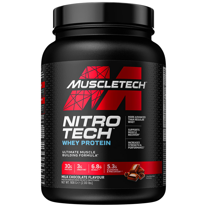 MuscleTech Nitro-Tech, Milchschokolade – 908 Gramm