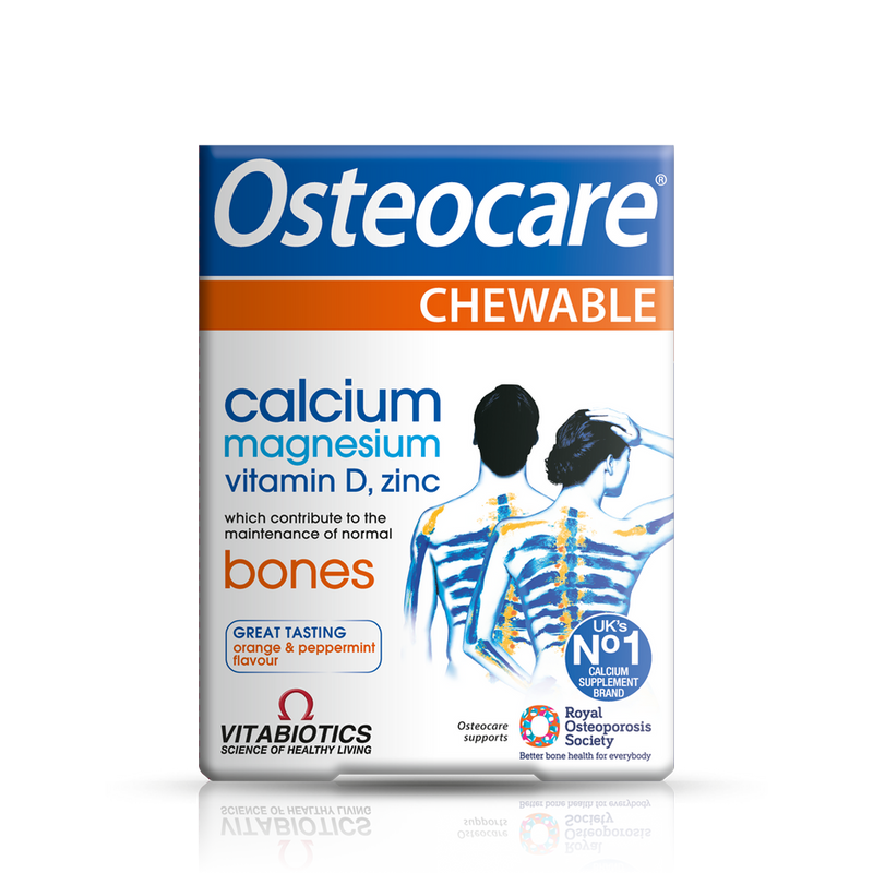 Vitabiotics Osteocare Orange & Peppermint Flavour Chewable 30 Tablets - Bone Care at MySupplementShop by Vitabiotics