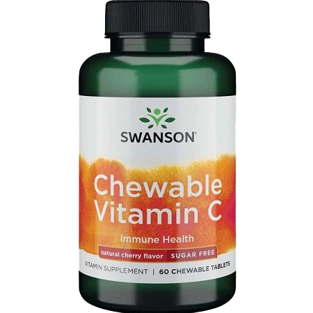 Kaubares Vitamin C von Swanson, natürliches Kirscharoma – 60 Kautabletten