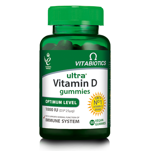 Vitabiotics Ultra Vitamin D 1000 IU Vegan 50 Gummies - Bone Care at MySupplementShop by Vitabiotics