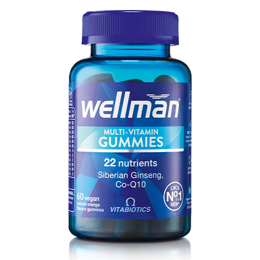 Vitabiotics Wellman Multi-Vitamin Natural Orange Flavour Vegan Gummies x 60