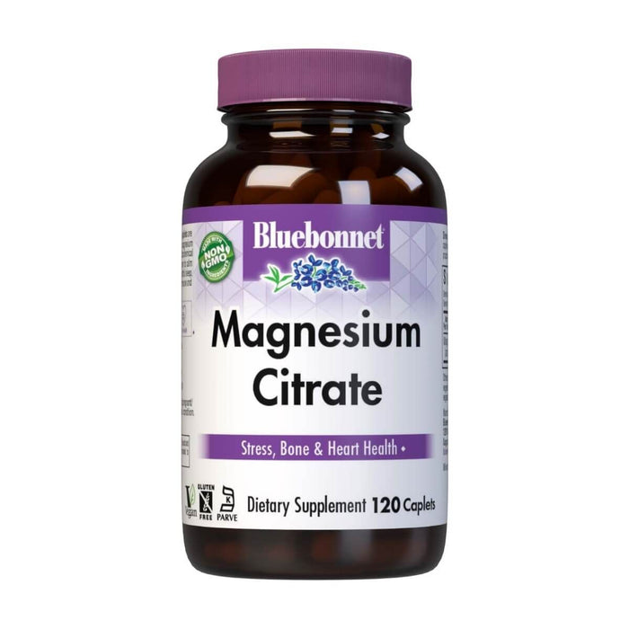 Bluebonnet Magnesium Citrate 120 Caplets - Heart Health at MySupplementShop by Bluebonnet Nutrition