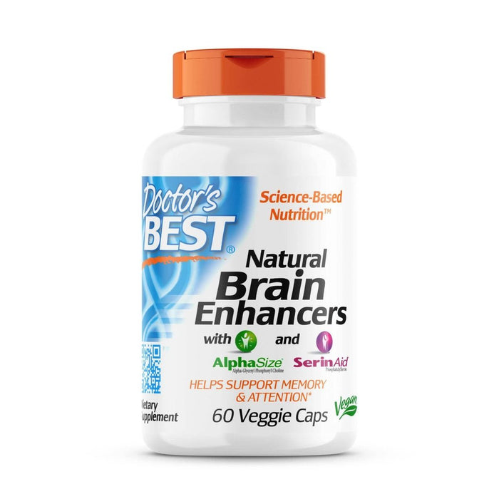 Doctor's Best Natural Brain Enhancers with AlphaSize and SerinAid, 60 Veggie Capsules - Health and Wellbeing at MySupplementShop by Doctor's Best