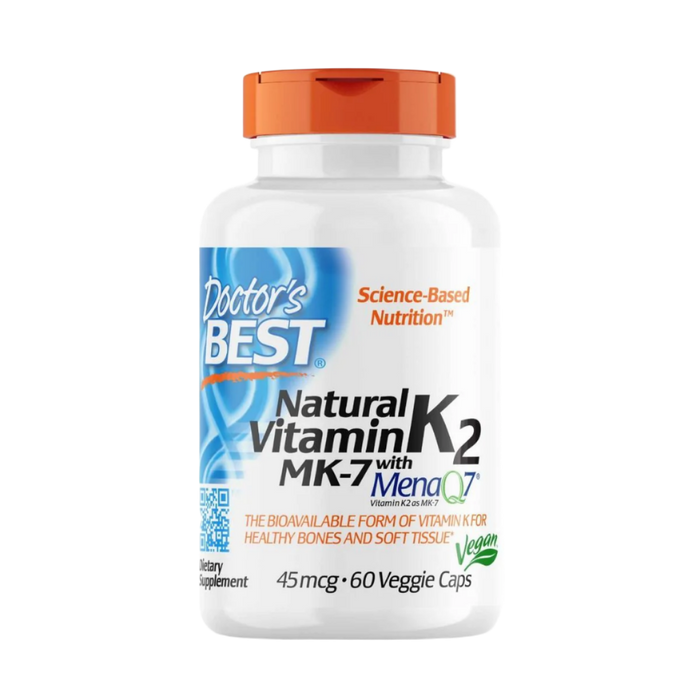 Doctor's Best Natural Vitamin K2 MK7 mit MenaQ7, 45 mcg – 60 Kapseln