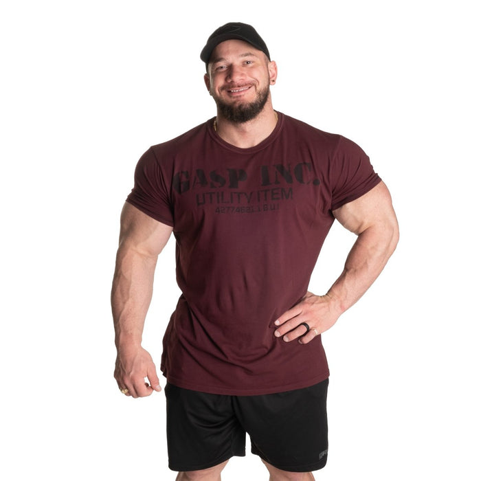 GASP Basic Utility Tee Maroon - XXXL - T-Shirt at MySupplementShop by Gasp