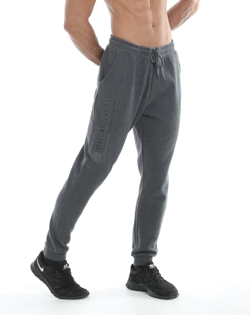 Gold's Gym Jog Pant with Embossed Print Charcoal Marl