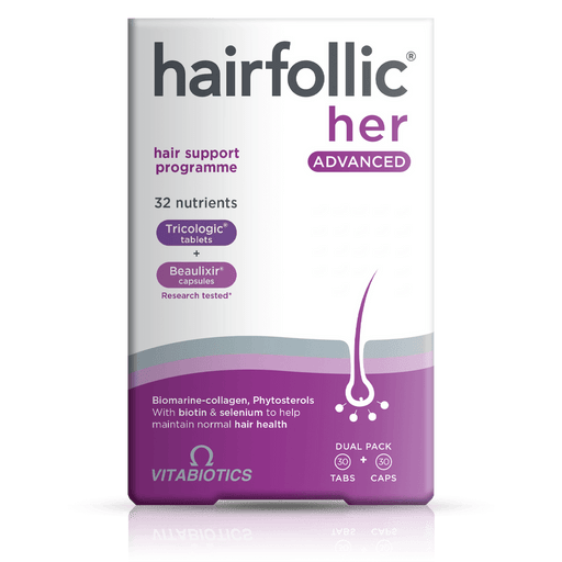 Vitabiotics Hairfollic Her Advanced Dual Pack 60 Tablets - Women at MySupplementShop by Vitabiotics