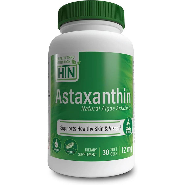 Health Thru Nutrition Astaxanthin 12mg 30 Softgels - Astaxanthin at MySupplementShop by Health Thru Nutrition