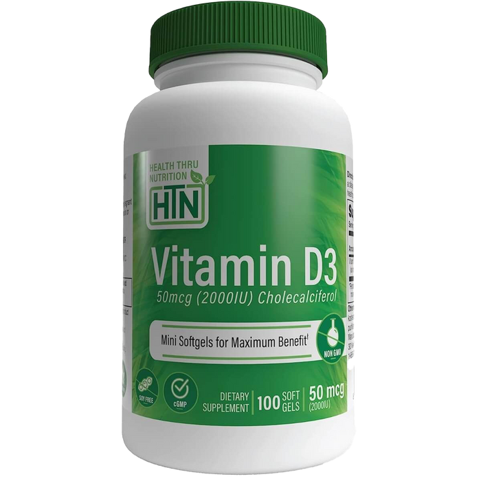 Health Thru Nutrition Vitamin D3, 2000 IE – 100 Kapseln