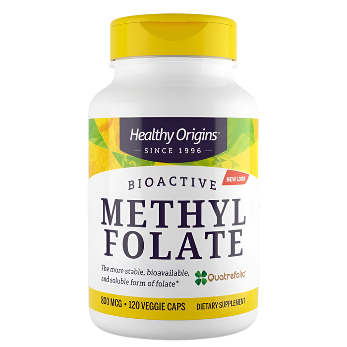 Healthy Origins Methyl Folate 800mcg 120 Veggie Capsules