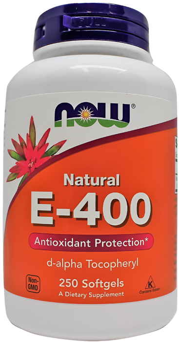 NOW Foods Vitamin E-400, natürlich – 250 Kapseln