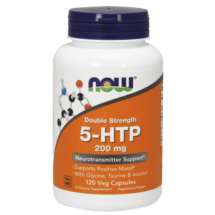 NOW Foods 5-HTP mit Glycin-Taurin und Inositol, 200 mg – 120 Kapseln