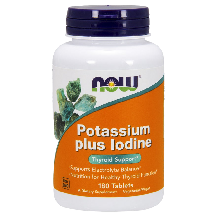 NOW Foods Kalium plus Jod – 180 Tabletten