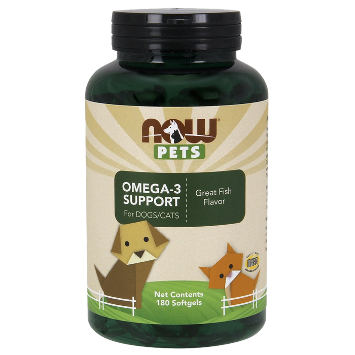 NOW Foods Pets, Omega-3-Unterstützung – 180 Kapseln