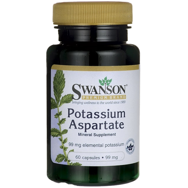 Swanson Potassium Aspartate, 99mg - 60 caps