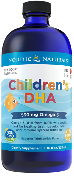 Nordic Naturals Kinder-DHA, 530 mg Erdbeere – 473 ml.