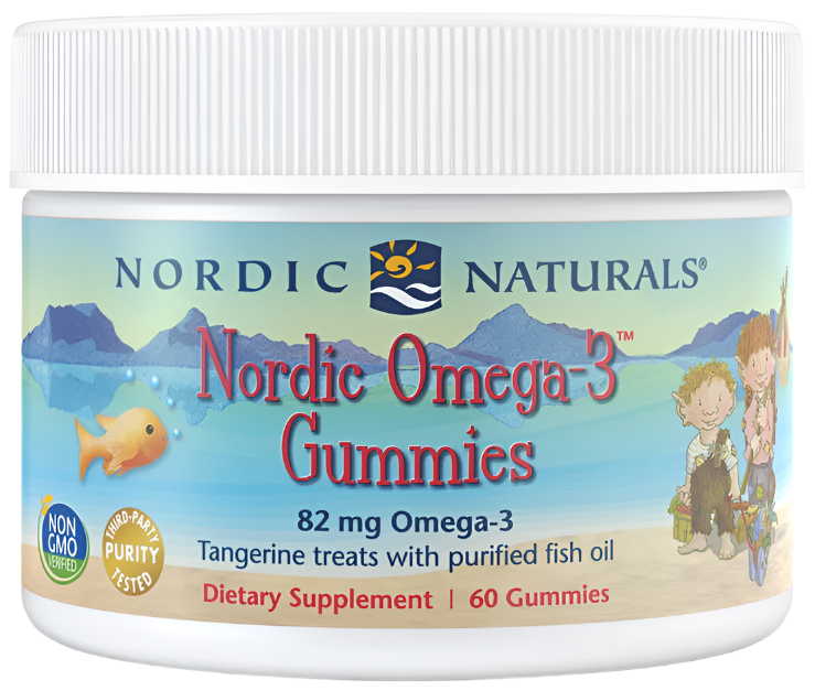 Nordische Omega-3-Gummis, 82 mg Mandarinen-Leckereien – 60 Gummis