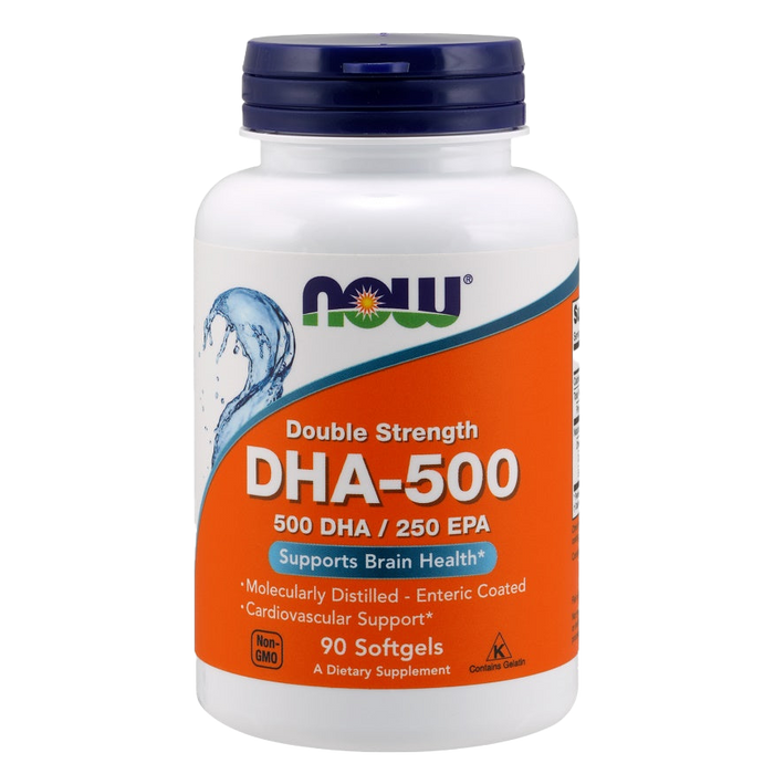 NOW Foods DHA-500, 500 DHA / 250 EPA – 90 Kapseln