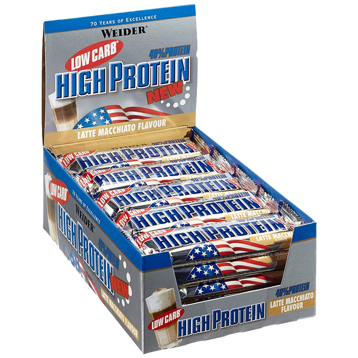 Weider 40% Low Carb High Protein Bar, Chocolate - 24 bars (50 grams)