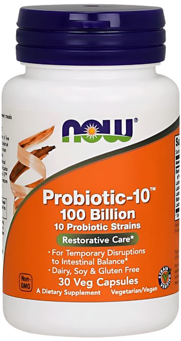 NOW Foods Probiotic-10, 100 Billion - 30 vcaps