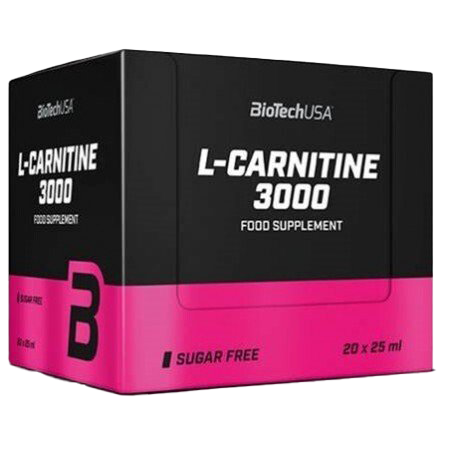 BioTechUSA L-Carnitin 3000, Zitrone – 20 x 25 ml.