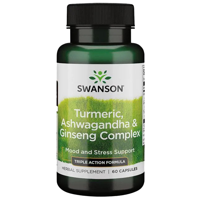 Swanson Turmeric, Ashwagandha & Ginseng Complex - 60 caps