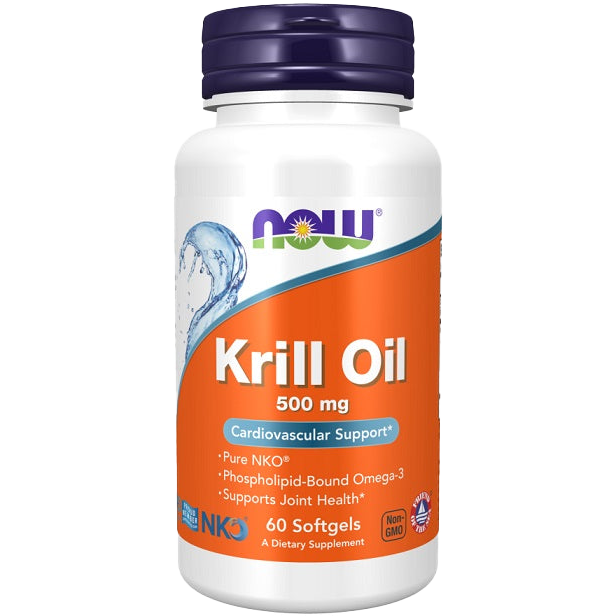 NOW Foods Krillöl, 500 mg – 60 Kapseln